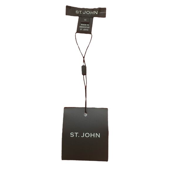 NWT St. John Skirt Women’s Size 14 Wool Rayon Blend Gorgeous Tangerine Color - Picture 4 of 4